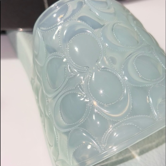 COACH Blue UNNA Embossed Logo Clear Jelly Slip On Sport Pool Slides Sandals 10 - Picture 10 of 13